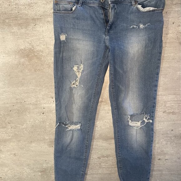 Ripped blue jeans - MANGO - Picture 8 of 8